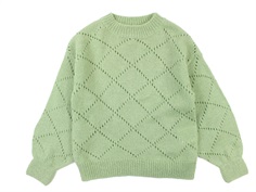 Soft Gallery strikbluse Essy Needledrop knit pale aqua